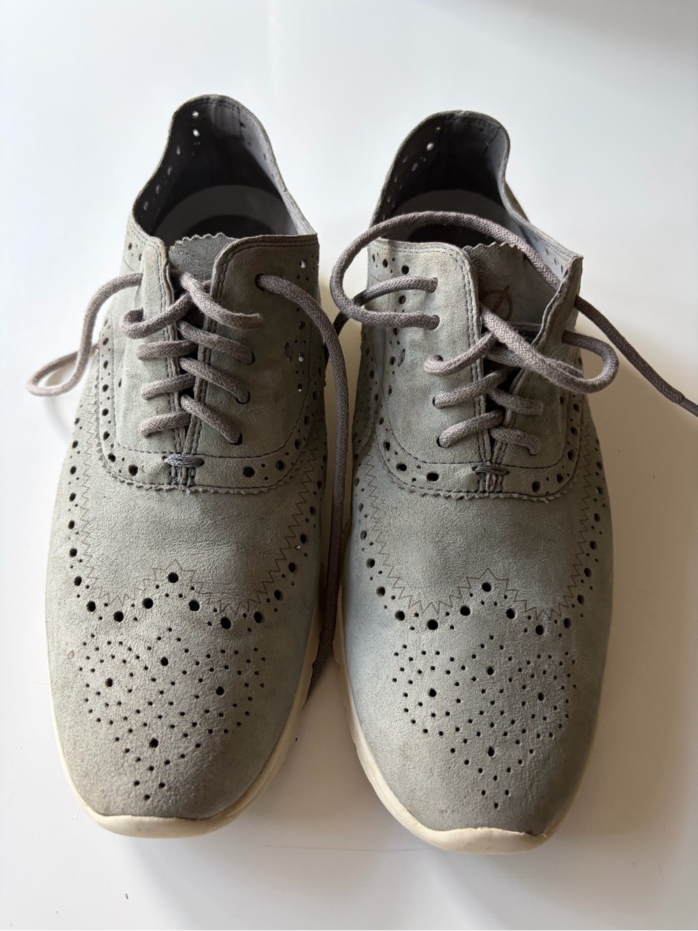 Cole Haan Women’s Suede Wingtip  in Grey